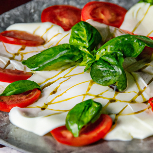 Carpaccio z rajčat a mozzarelly