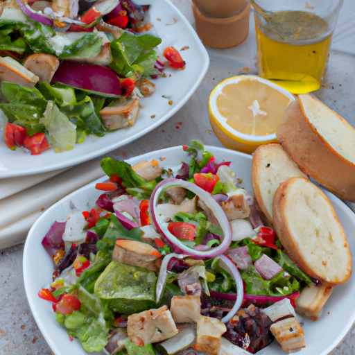 Fattoush salát s chlebovými krutony