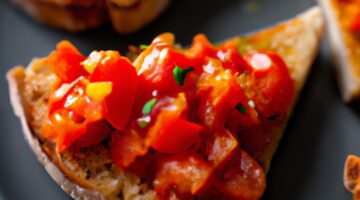 Italský bruschetta pomodoro