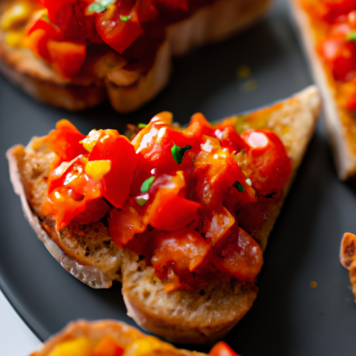 Italský bruschetta pomodoro