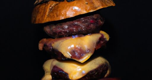 Hovězí burger s americkým sýrem.