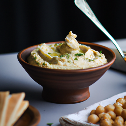 Křupavé hummus těsto s tahini