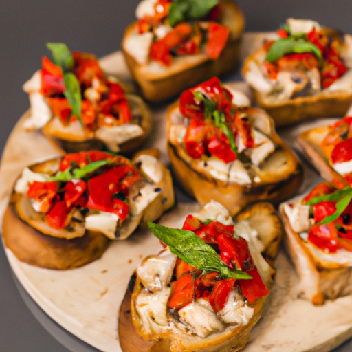 Bruschetta s mozzarellou a rajčaty