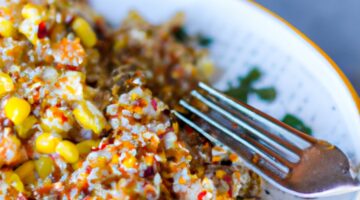 Crunchy quinoa salad.