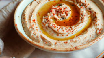 Hummus s tahini a olivovým olejem