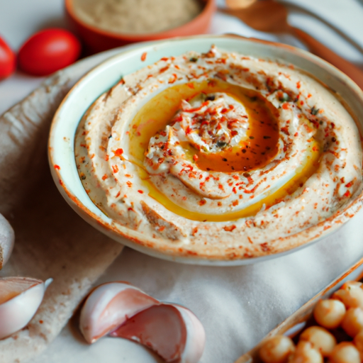 Hummus s tahini a olivovým olejem