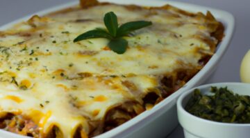 Lasagne s bolonézskou omáčkou.