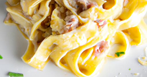 Tagliatelle s lososem.