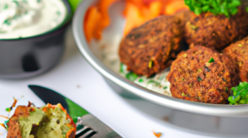 Falafel s humusem a grilovanou zeleninou