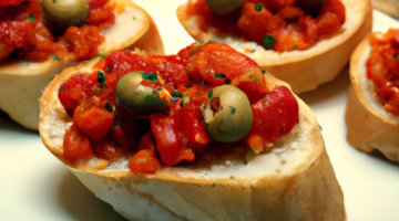 Italská bruschetta s rajčaty.