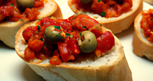 Italská bruschetta s rajčaty.