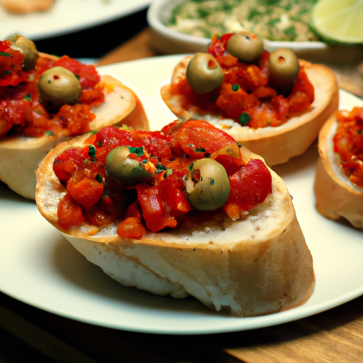 Italská bruschetta s rajčaty.