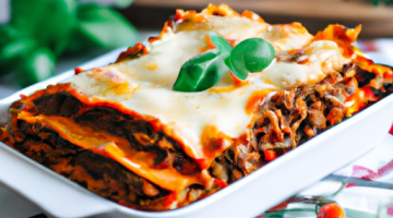 Lasagne s bolognese ragú.