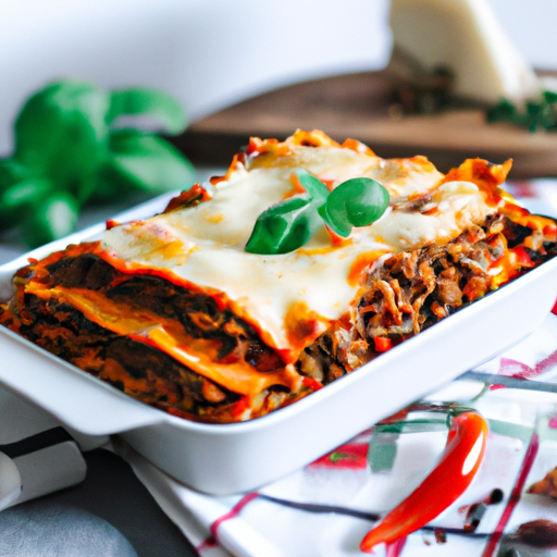 Lasagne s bolognese ragú.