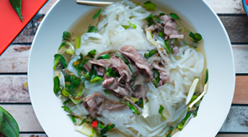 Phở bò – tradiční vietnamská polévka.