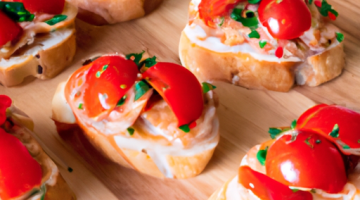 Italský bruschetta s rajčaty