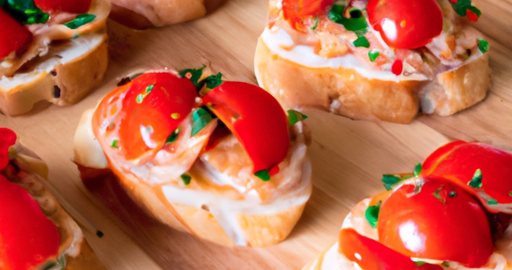 Italský bruschetta s rajčaty