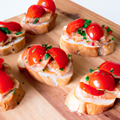 Italský bruschetta s rajčaty