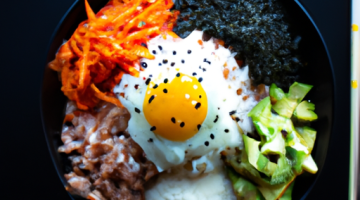 Korejské bimbap s hovězím