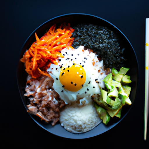 Korejské bimbap s hovězím