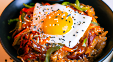 Bibimbap s kimchim