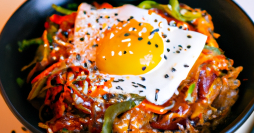 Bibimbap s kimchim