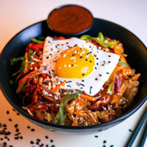 Bibimbap s kimchim