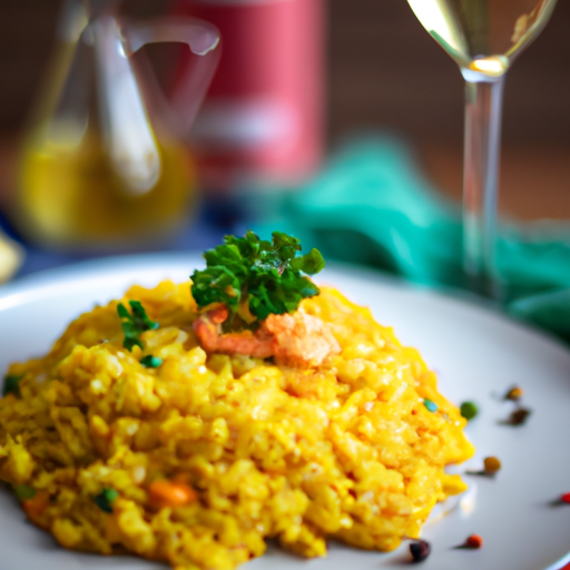 Risotto s houbami a šafránem