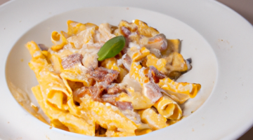 Penne alla carbonara s pancettou