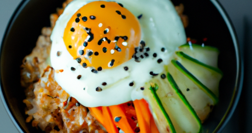 Bibimbap – korejská směs rýže.