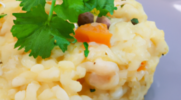 Risotto s houbami a pažitkou