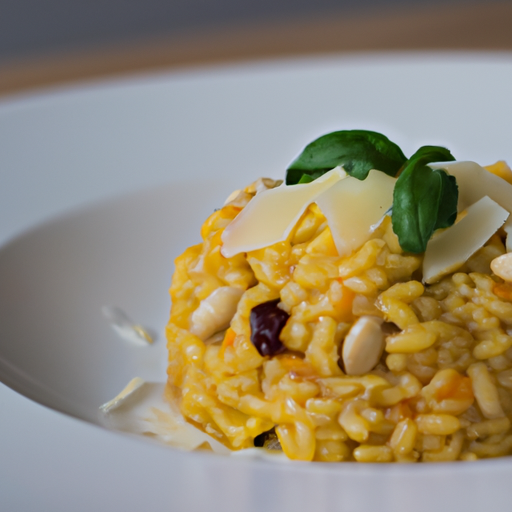 Risotto s houbami a parmezánem.