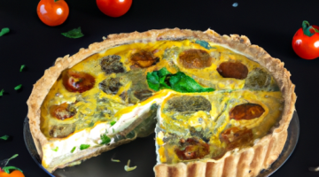 Zeleninová quiche s cibulí a šunkou