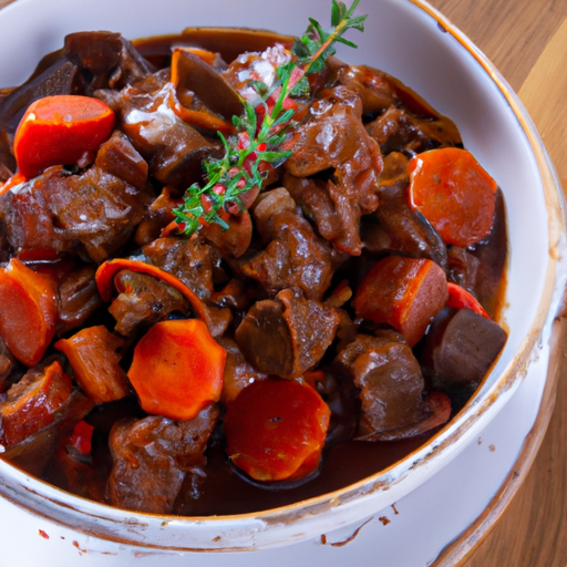 Boeuf bourguignon s červeným vínem