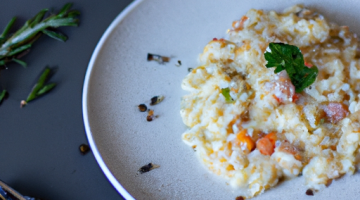 Parmazánový risotto s houbami