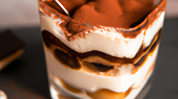 Italská tiramisu s mascarpone a kakao.