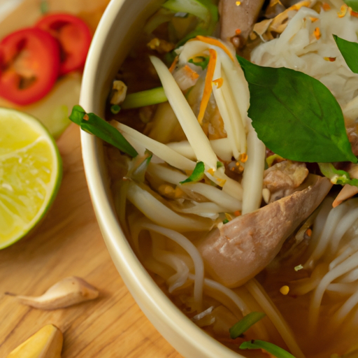 Phở bo – Vietnamská hovězí polévka.