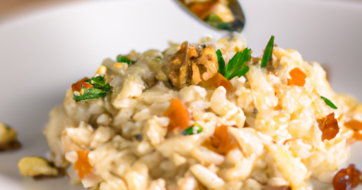 Risotto s houbami a parmazánem.