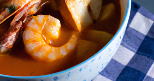 Bouillabaisse s krustovým chlebem.