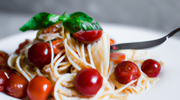 Linguine s pestem a cherry rajčaty