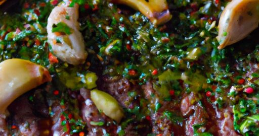 Argentinský steak s chimichurri.