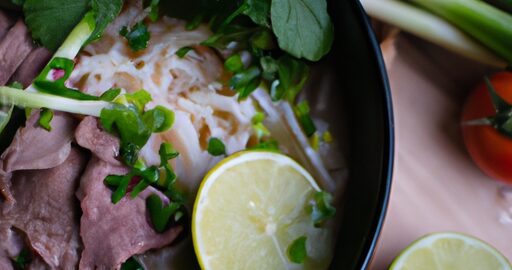 Pho bo – Vietnamská polévka s hovězím.