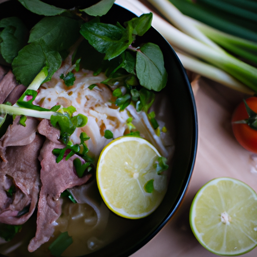 Pho bo – Vietnamská polévka s hovězím.