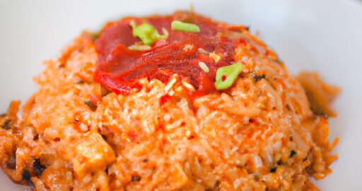 Kimchi fried rice s vajíčkem