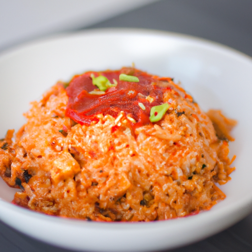 Kimchi fried rice s vajíčkem