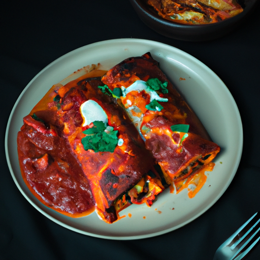 Pikantní kuřecí enchiladas s fazolemi