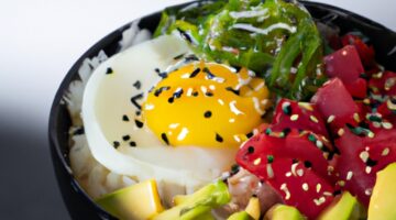 Hovězí poke bowl s červenou řepou