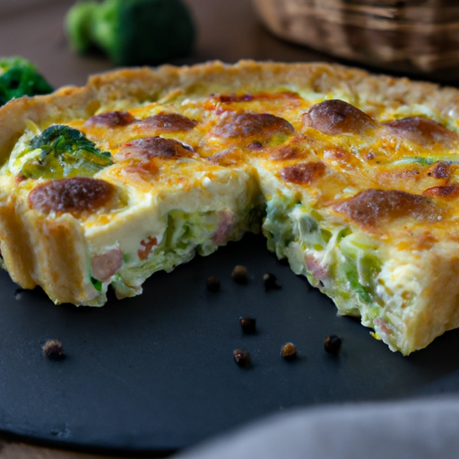 Brokolicový quiche s ricottou