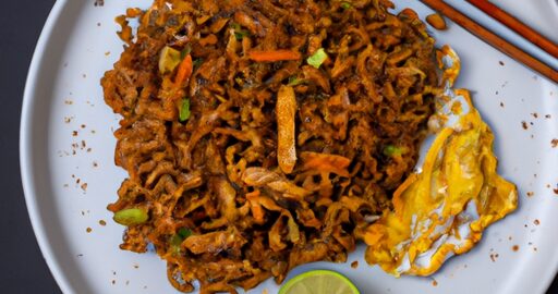 Nudle mie goreng s kuřecím masem