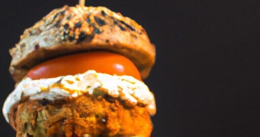 Kuřecí burger s hranolkami.